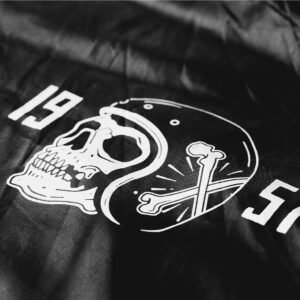 Death Rider 1957 Rain Suit- Sleeve Death Rider 1957 Rain Suit- Front Details