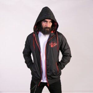 Death Rider - Windbreaker Jacket (Logo Red Front Details)