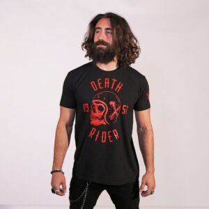 Death Rider 1957 T-Shirt - Front Logo - Black Red Front