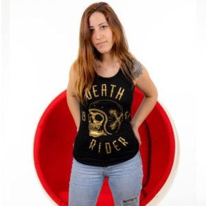 Death Rider 1957 Women's Tank Top - Black - Gold Right