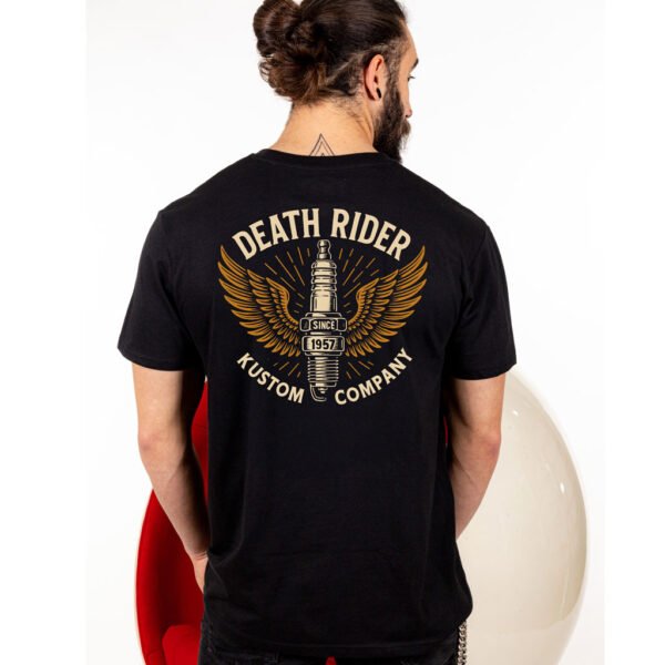 Death Rider “Spark Plug Wings” T-Shirt - Back
