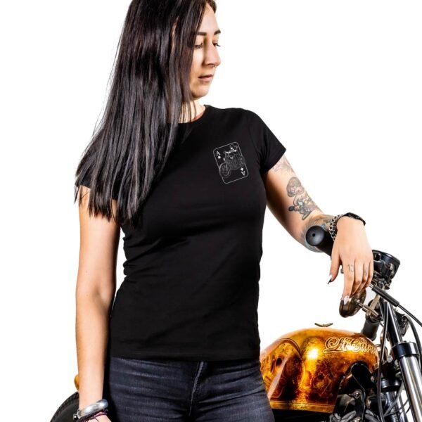 Death Rider "Throttle Queen" Women's biker t-shirt - Front