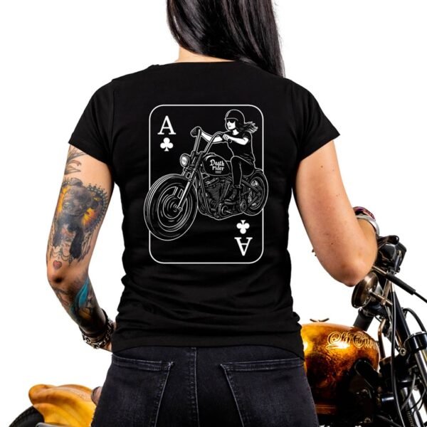 Death Rider "Throttle Queen" Women's biker t-shirt - Zoom